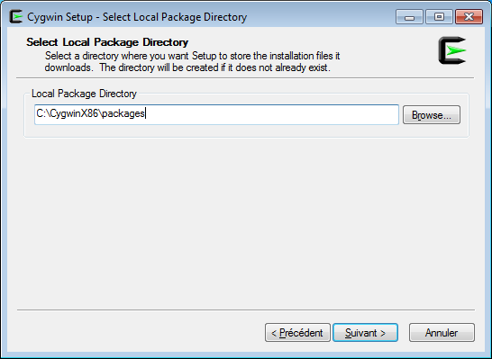 Cygwin Packages Install Dir
